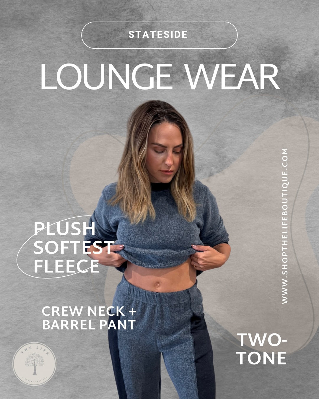 STATESIDE Plush Fleece Cropped Pullover